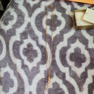 Avon Gold Necklace with Crystal Charms